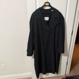 Bill Blass Men's Elegant Black Trench Coat